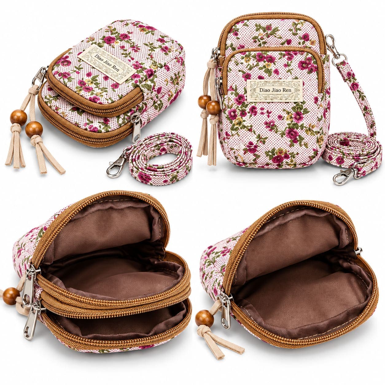 DIAO JIAN REN Floral Pocket Pouch